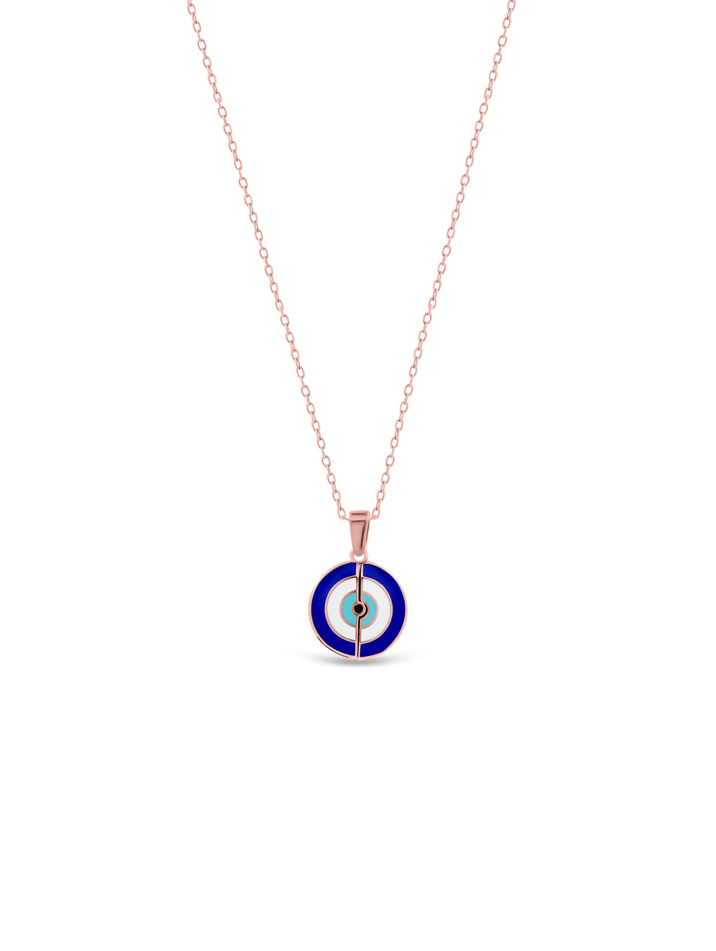 Evil Eye Pendant Chain with Enamel Detailing