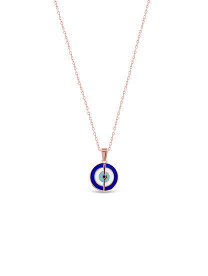 Evil Eye Pendant Chain with Enamel Detailing