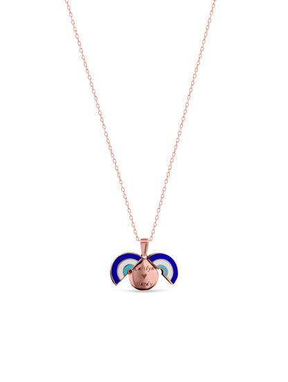 Evil Eye Pendant Chain with Enamel Detailing