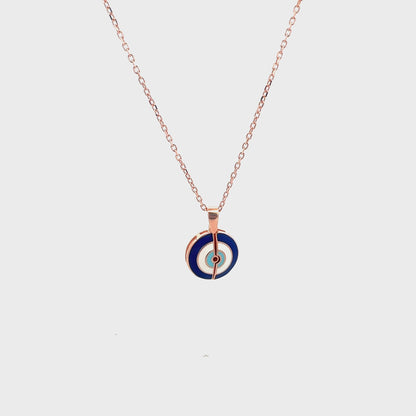 Evil Eye Pendant Chain with Enamel Detailing